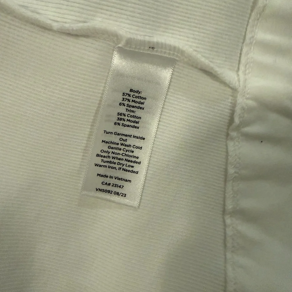 T by Talbots White Full-Zip Jacket - Picture 7 of 7